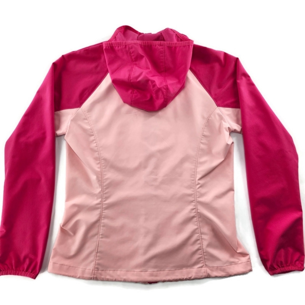 Columbia Light & Dark Pink Hooded Wind Water Resistant Softshell Stretch Jacket - Picture 2 of 11